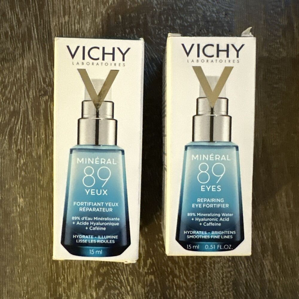 Vichy Mineral 89 Eyes Repairing Eye Fortifier 15ml exp 05/2027. 2 Pack!